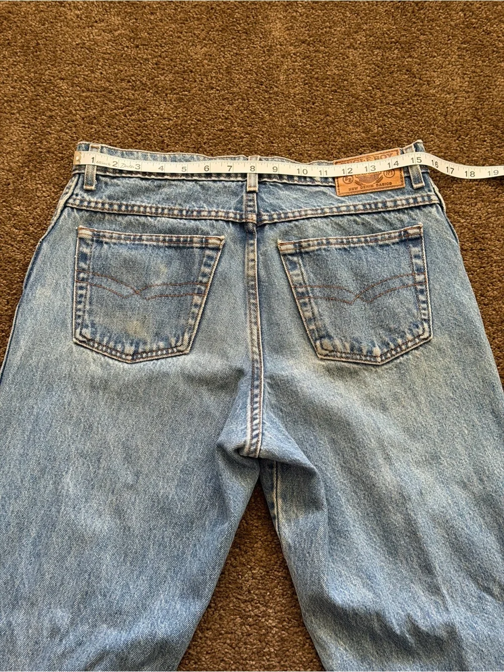 90s Bugle Boy Men's Light Wash Blue Relaxed Jeans